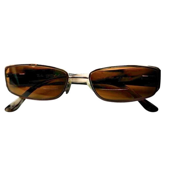 Ray-Ban Brown & Tan Rectangle Eyeglass Frames. RB 6157 2531 - Picture 2 of 10